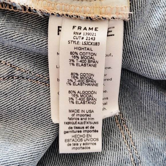 Frame Denim - Le Skinny de Jeanne Crop in Hightail Wash - Size 26 - Picture 8 of 12